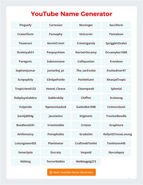 youtube channel name generator free|youtube names that aren't taken.